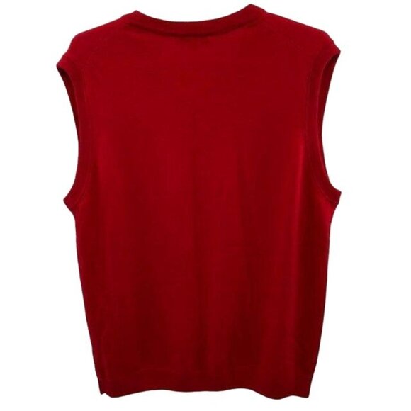 Turnbury Sweater Vest Mens 3XT Tall Merino Wool Deep Red Used - Picture 16 of 16